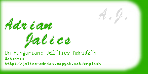 adrian jalics business card